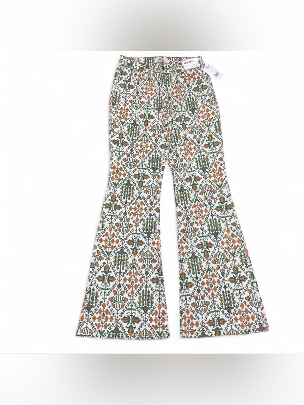 Wrangler High-Rise Fierce Flare Jeans Floral Pattern Womens Size 4x32 NEW
